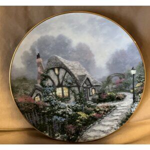 Thomas Kinkade “Chandlers Cottage” Collector plate vintage 1991 Plate No 13069A